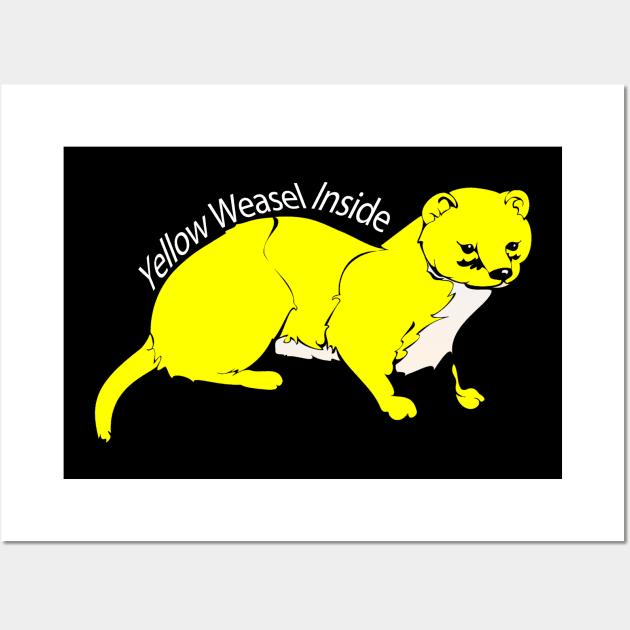 Yellow Weasel Inside Wall Art by S-Log